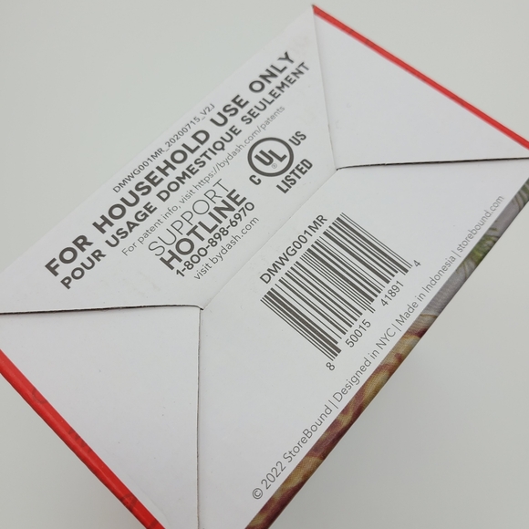 Dash Mini Waffle Maker 4"  Gingerbread Man Nonstick Red Christmas Holiday Gift - Picture 8 of 8